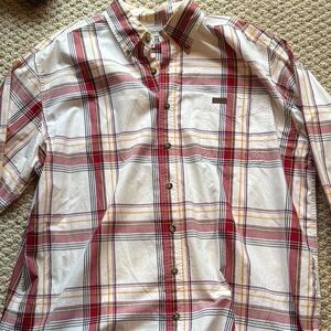 Carhartt Red and White Plaid Casual Shirt
